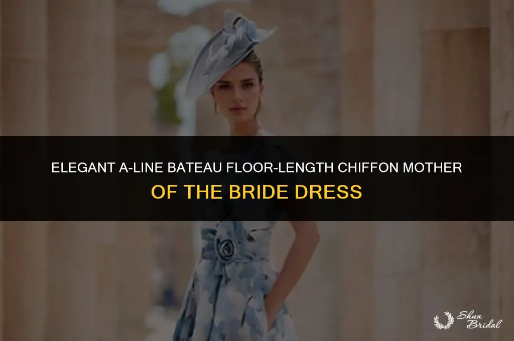 a-line bateau floor-length chiffon mother of the bride dress
