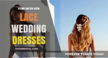 Halter Satin and Lace: The Perfect A-Line Wedding Dress
