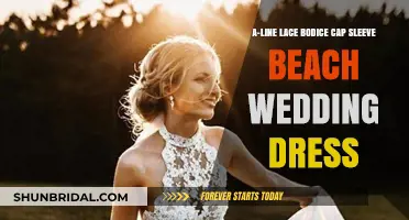 The Perfect Beach Wedding Dress: Lace, A-Line, Cap Sleeves