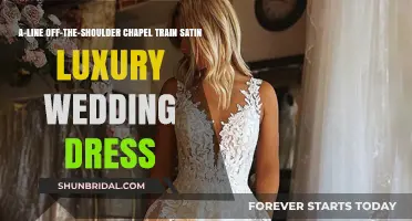 The Satin Dream: Off-the-Shoulder Chapel Train Wedding Gown