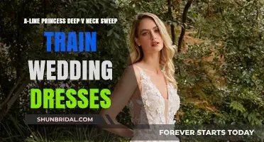 Princess-worthy Wedding Dresses: Deep V-necks and Sweeping Trains