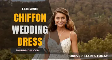 Chiffon Charm: A-Line Square Wedding Gown Perfection