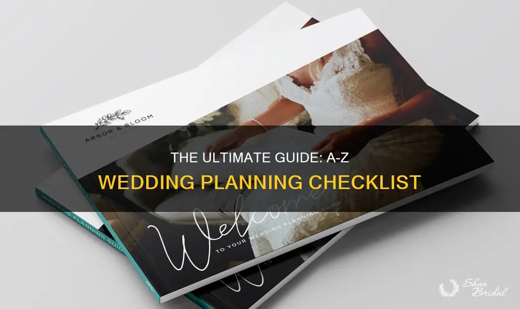 a-z wedding planning checklist