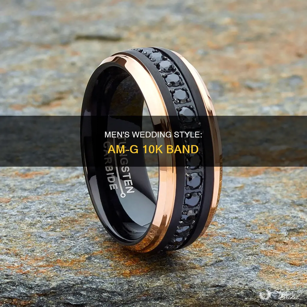 am-g 10k mens wedding band