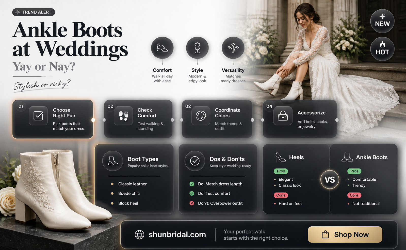 are ankle boots appropriate for a wedding