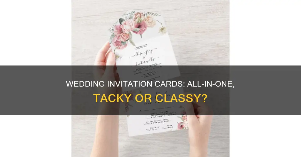 are all in one wedding invitations tacky