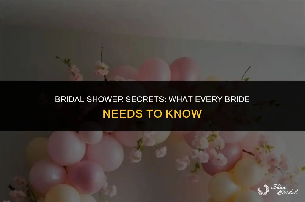 are brides supposed to kniw about their showers