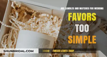 Simple Wedding Favors: Candles and Matches, Too Basic?