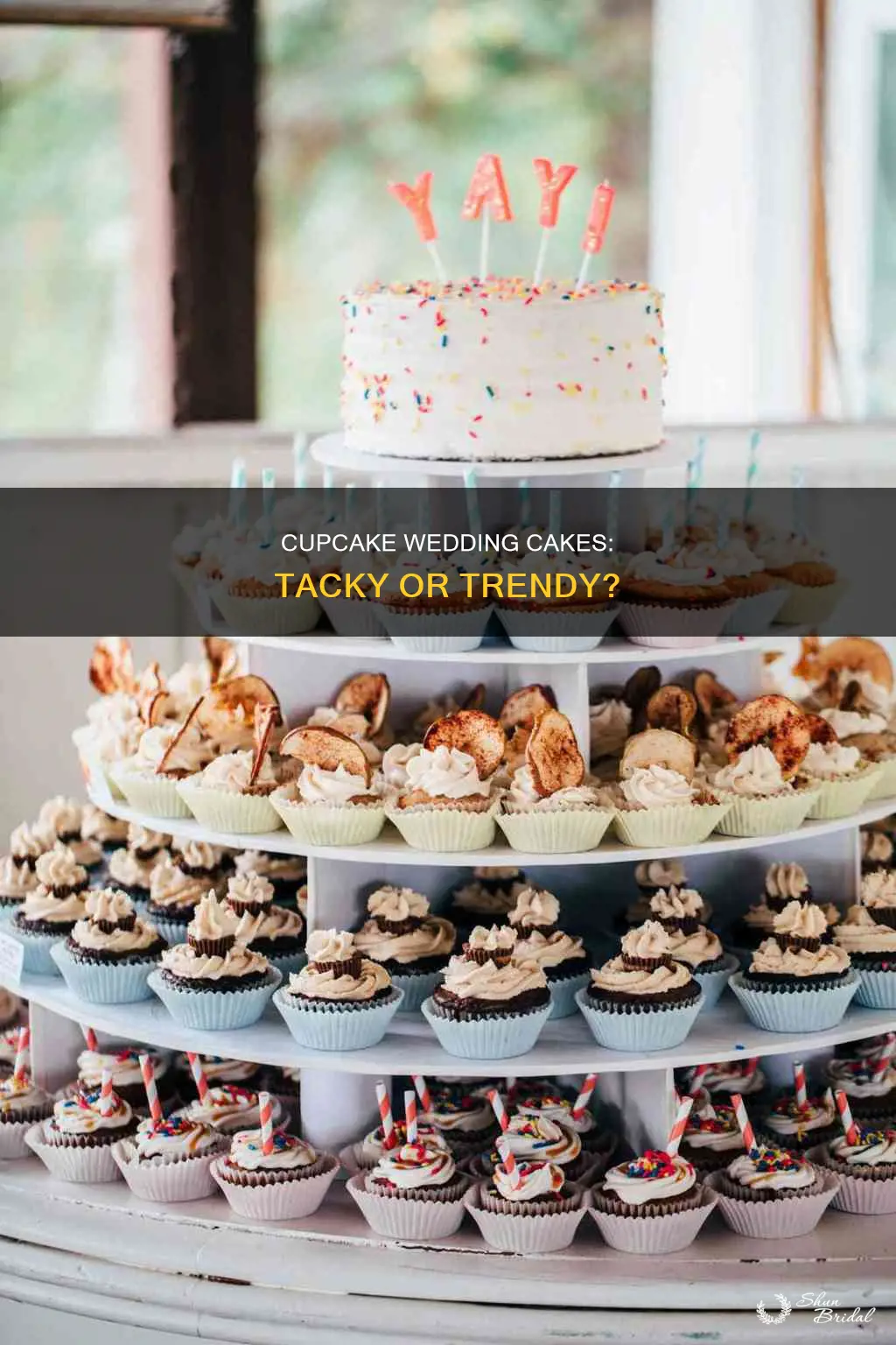 are cupcake wedding cakes tacky