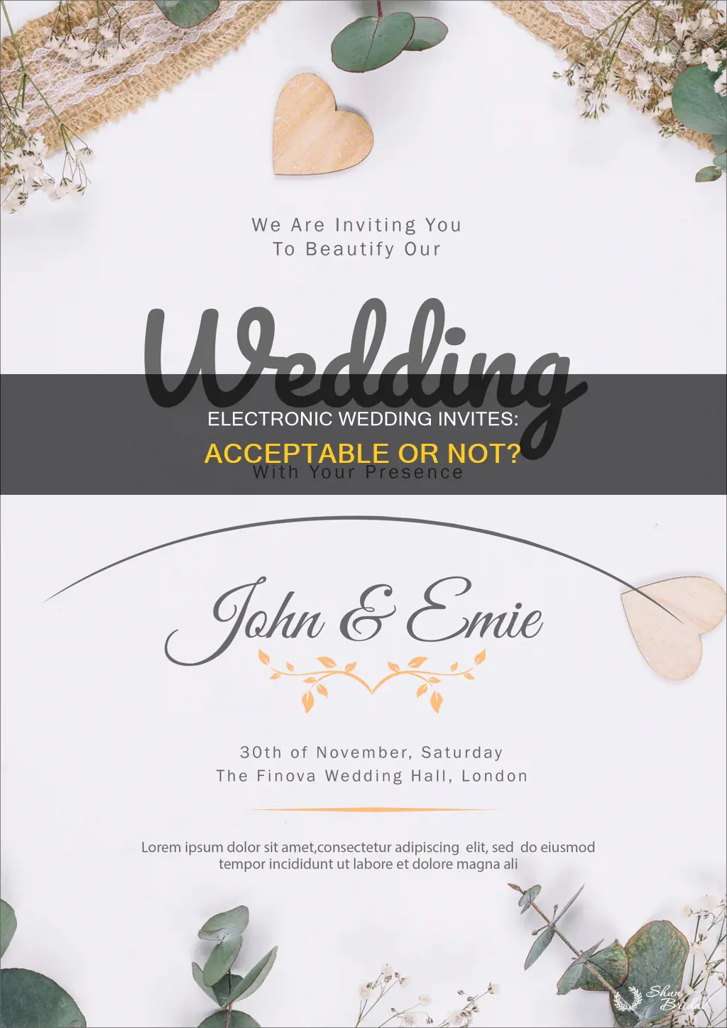 are electronic wedding invitations acceptable