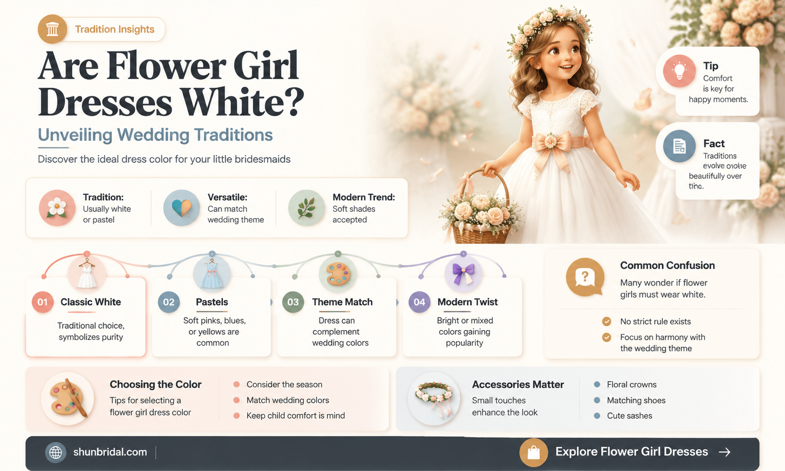 are flower girl dresses supposed to be white