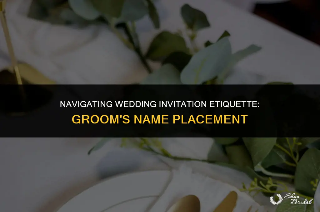 are grooms middle or last names listed on invitation