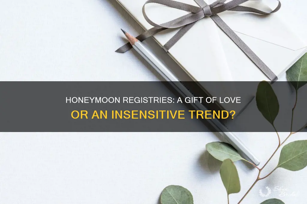 are honeymoon registries rude