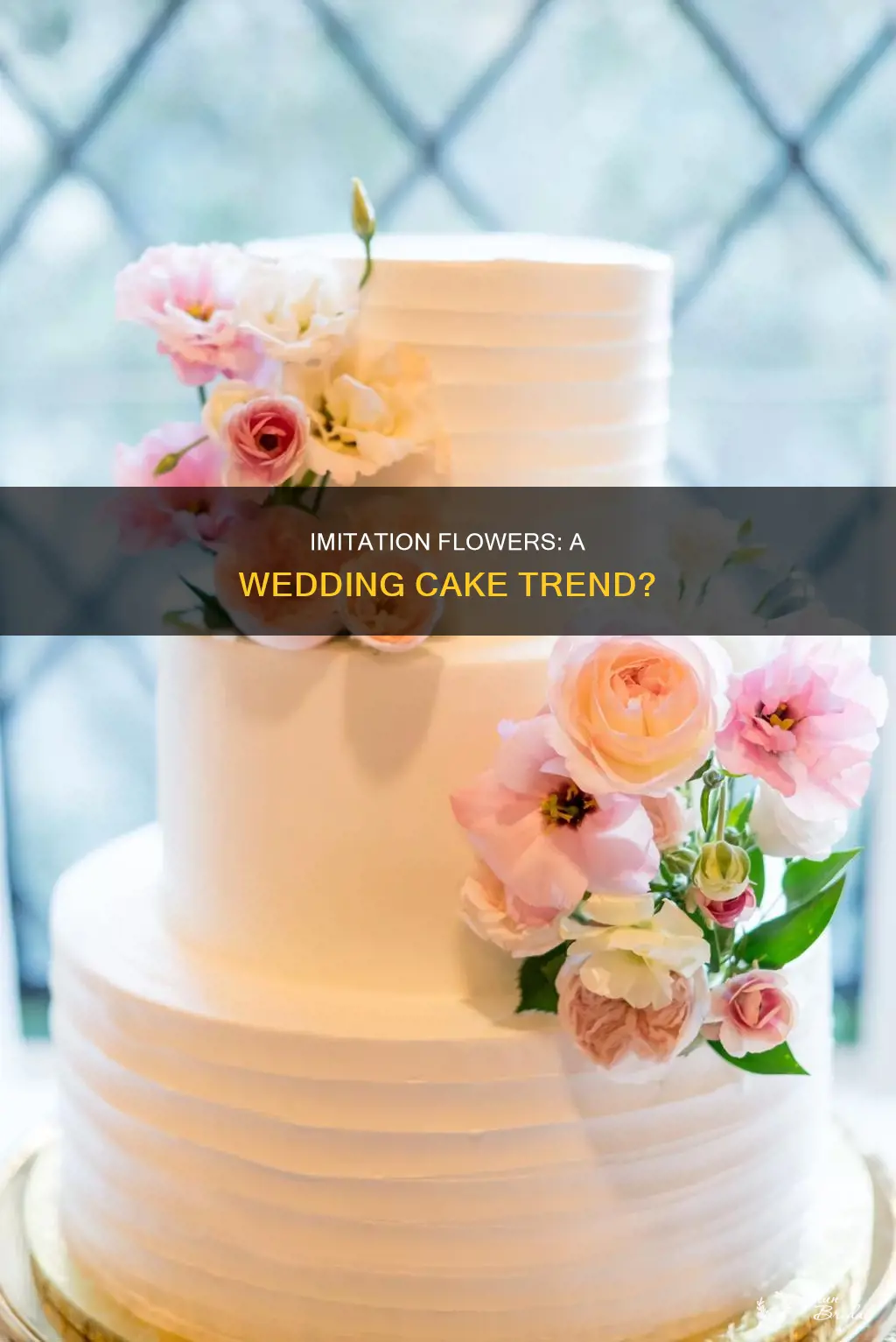 are imitation flowers ok for a wedding cake