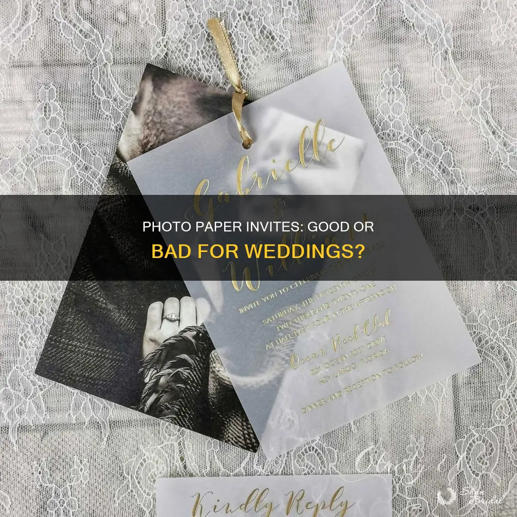 are invitations on photo paper bad for a wedding