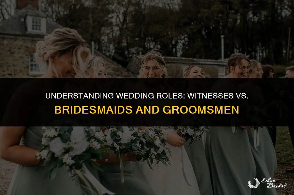 are marriage witnesses the same as bridemade and groom