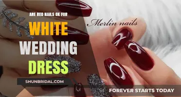 Red Nails: Perfect Accent to Your White Wedding Dress