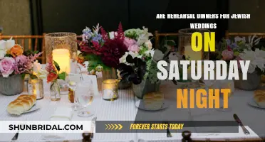 Are Jewish Wedding Rehearsal Dinners Held on Saturday Nights?