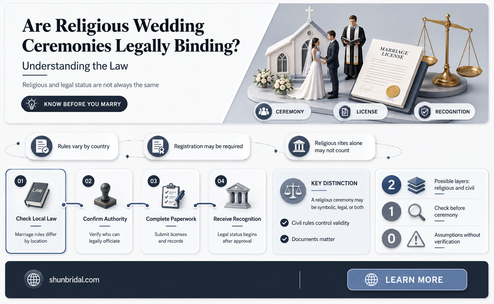 are religious wedding ceremonies legal