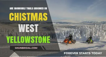 Snowmobile Trails Groomed on Christmas in West Yellowstone