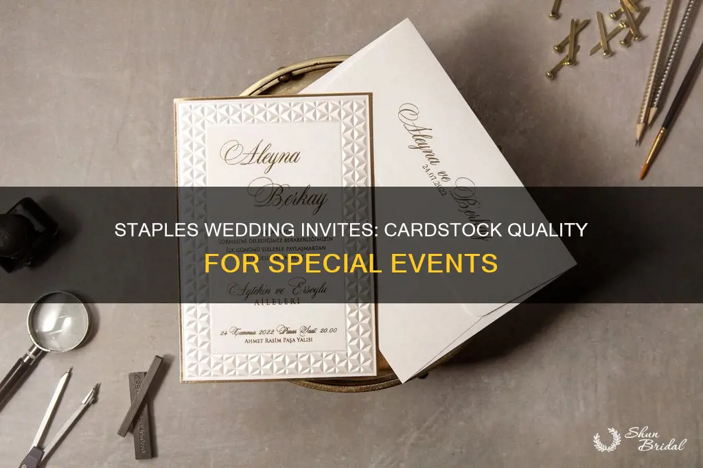 are the wedding invitations at staples on cardstock