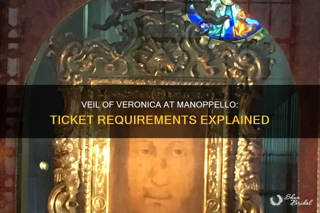 are tickets required for the veil of veronica at manoppelli