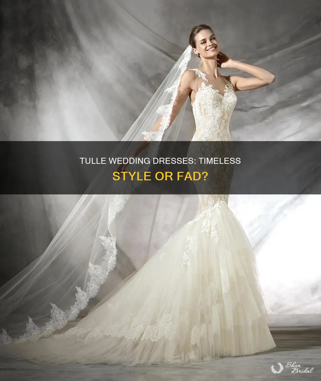 are tulle wedding dresses in style