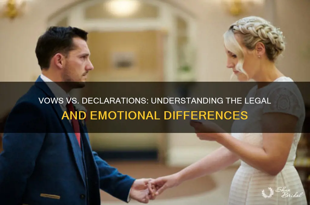 are vows and declaration of intent the same