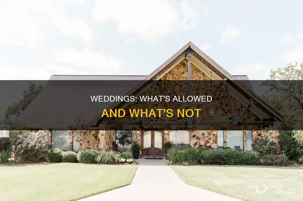 are we allowed to have weddings