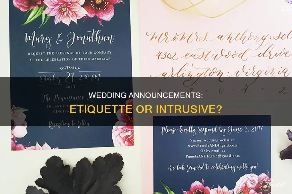 are wedding announcements rude