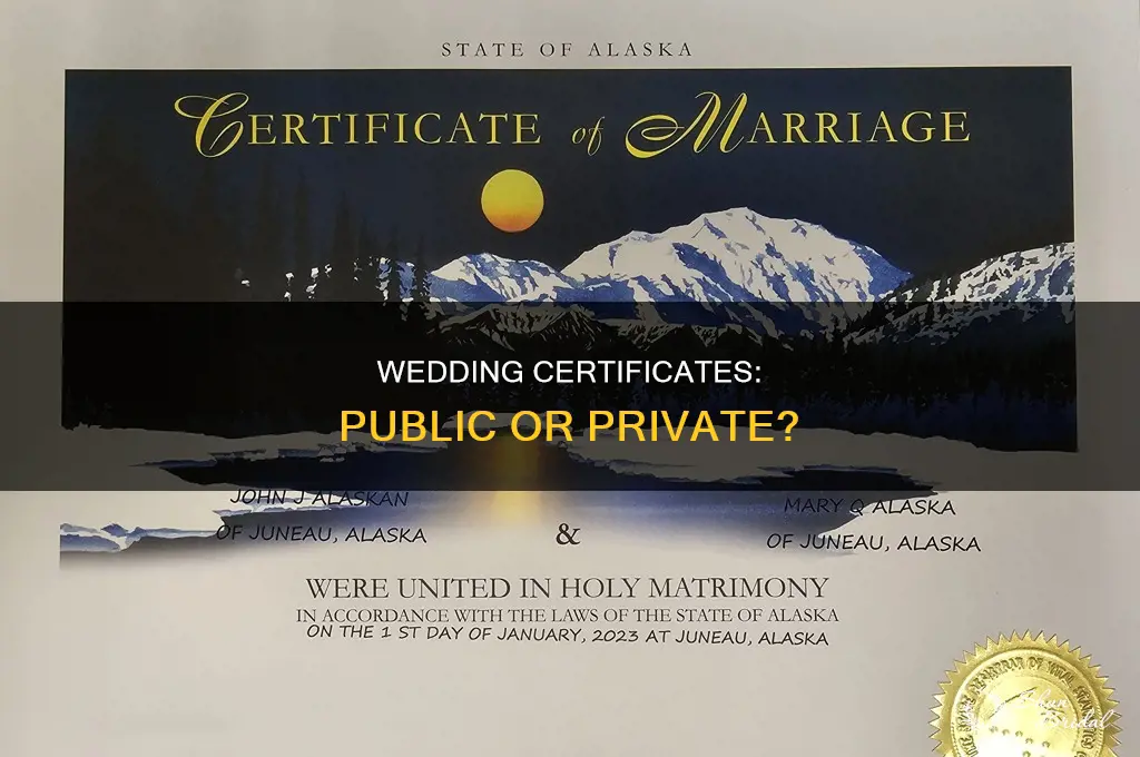 are wedding certificates public record