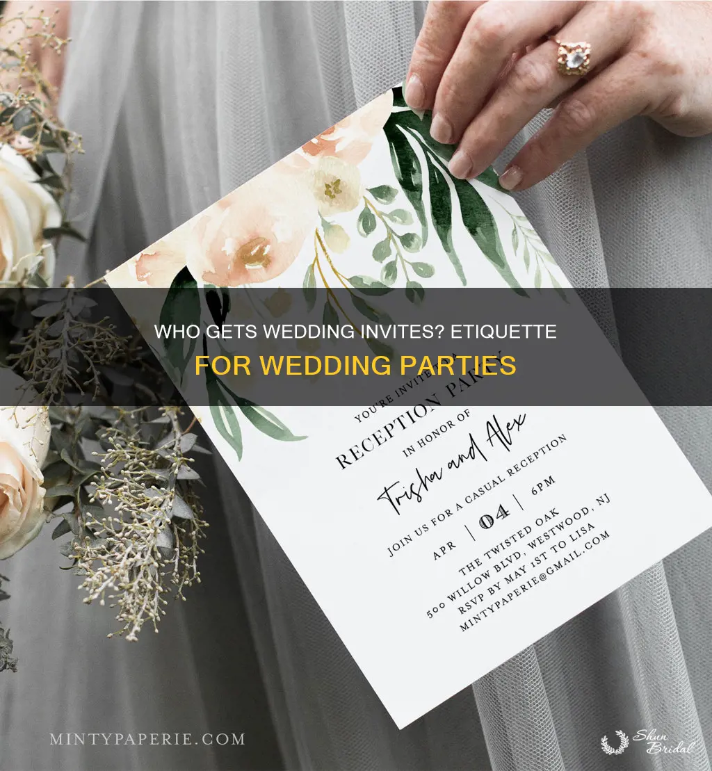 are wedding invitations sent to the wedding party