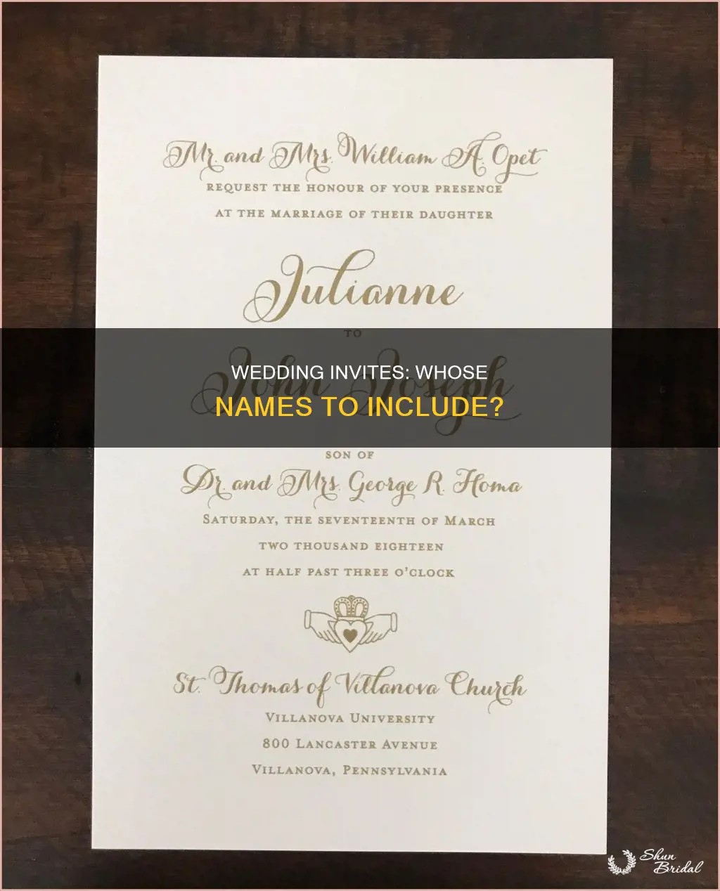 are wedding invitations suppose to have both parents on it