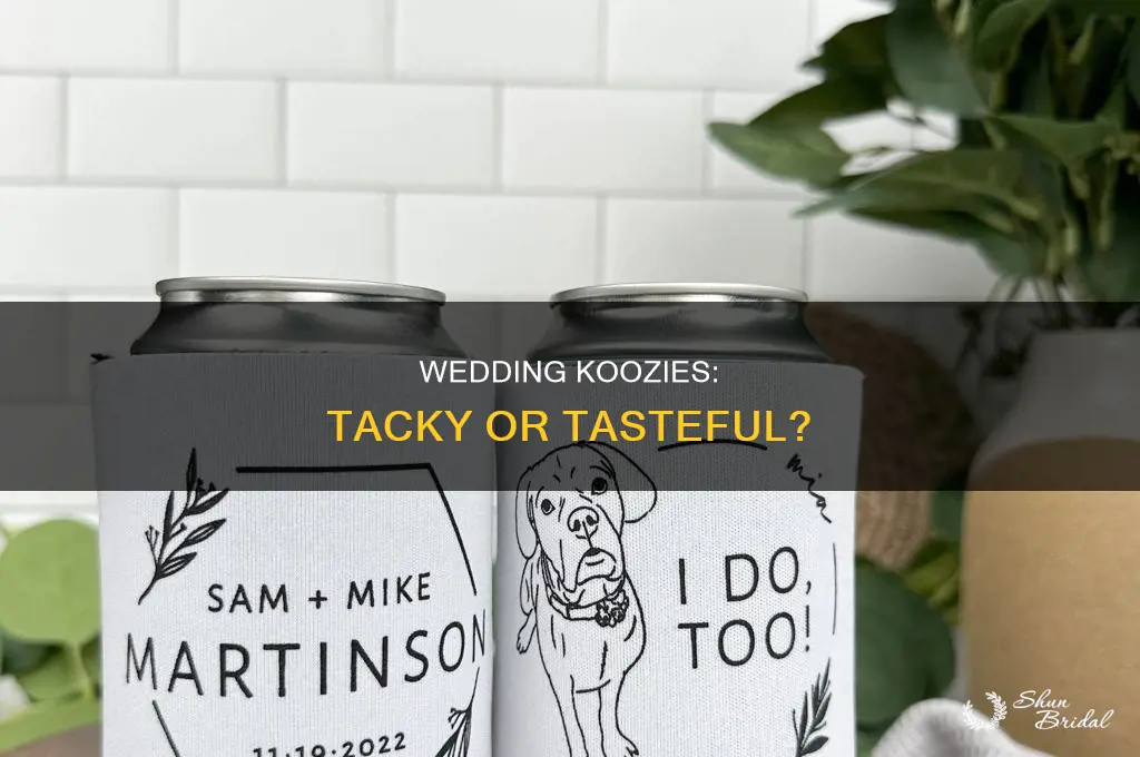 are wedding koozies tacky