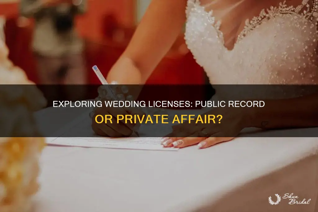 are wedding licenses public record