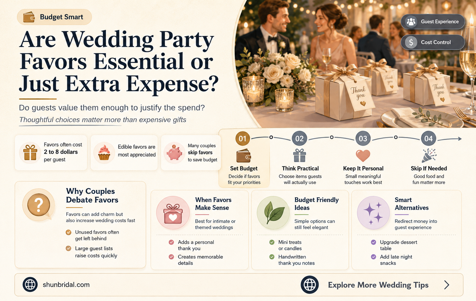 are party favors necessary at a wedding