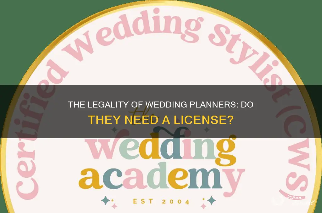 are wedding planners licensed