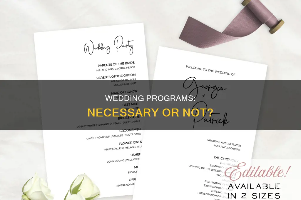 are wedding programs a must
