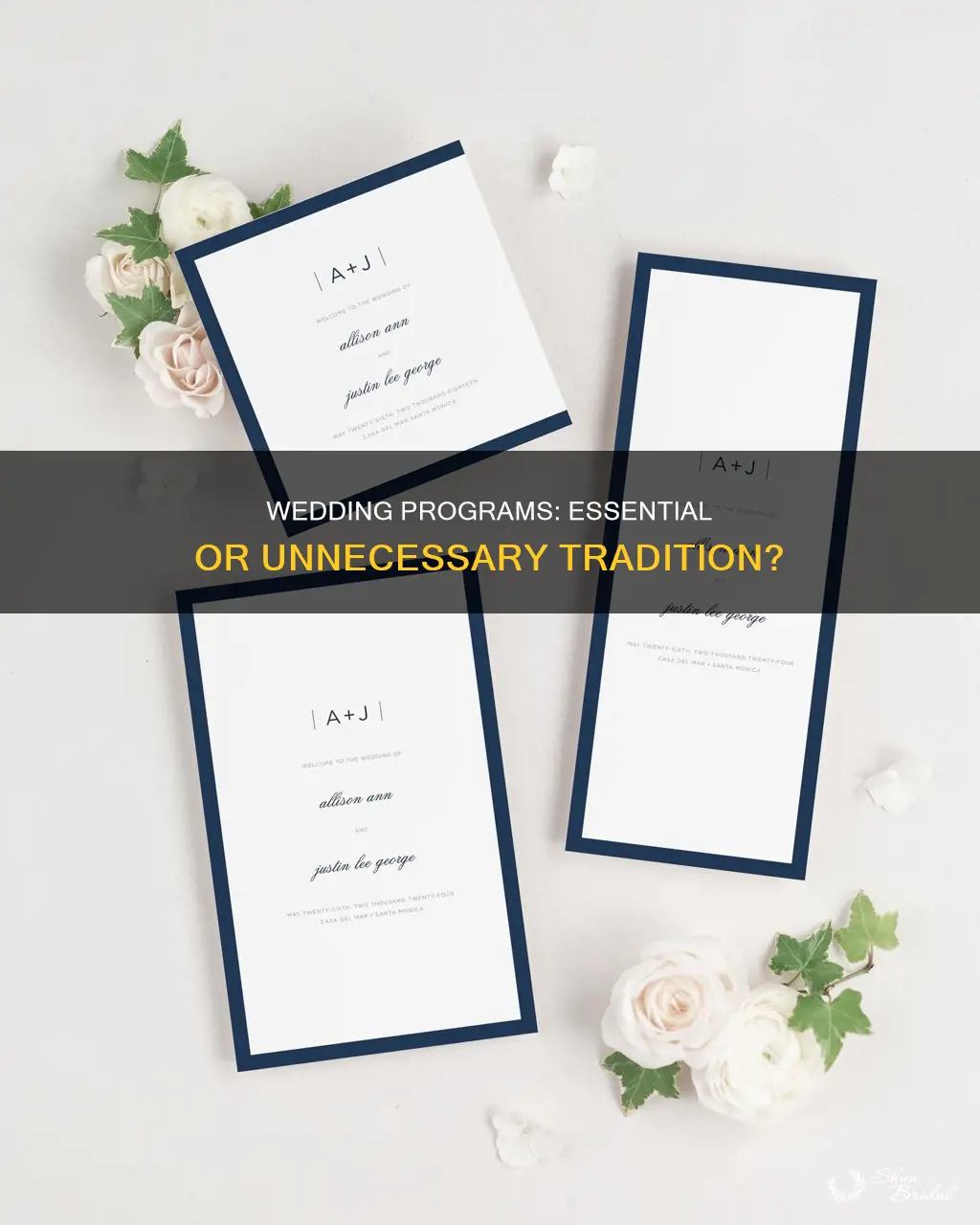 are wedding programs necessary