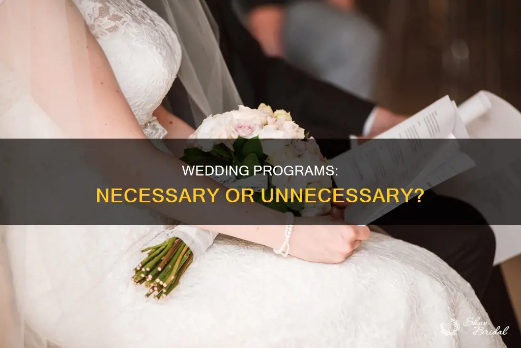 are wedding programs needed