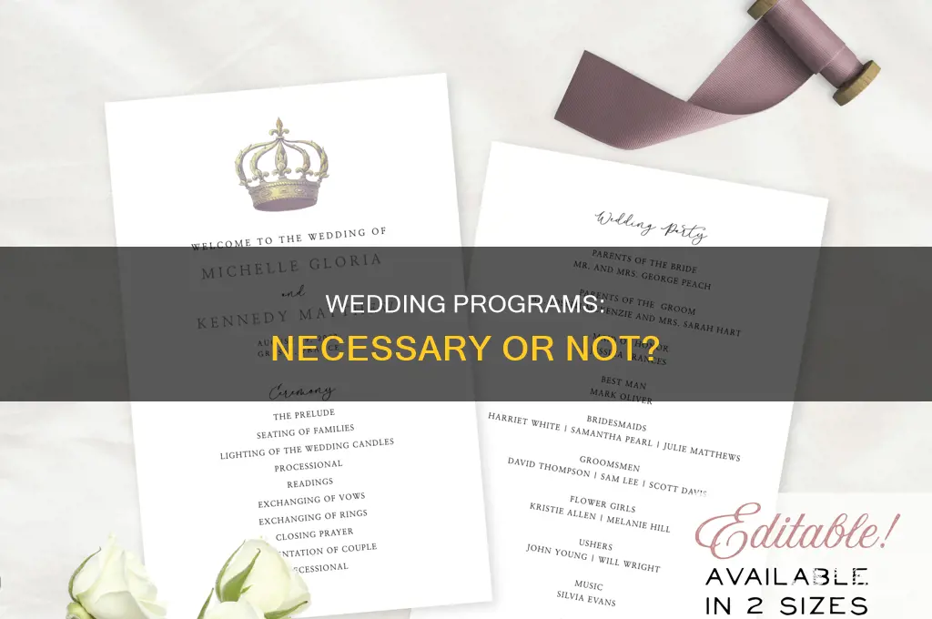 are wedding programs worth it