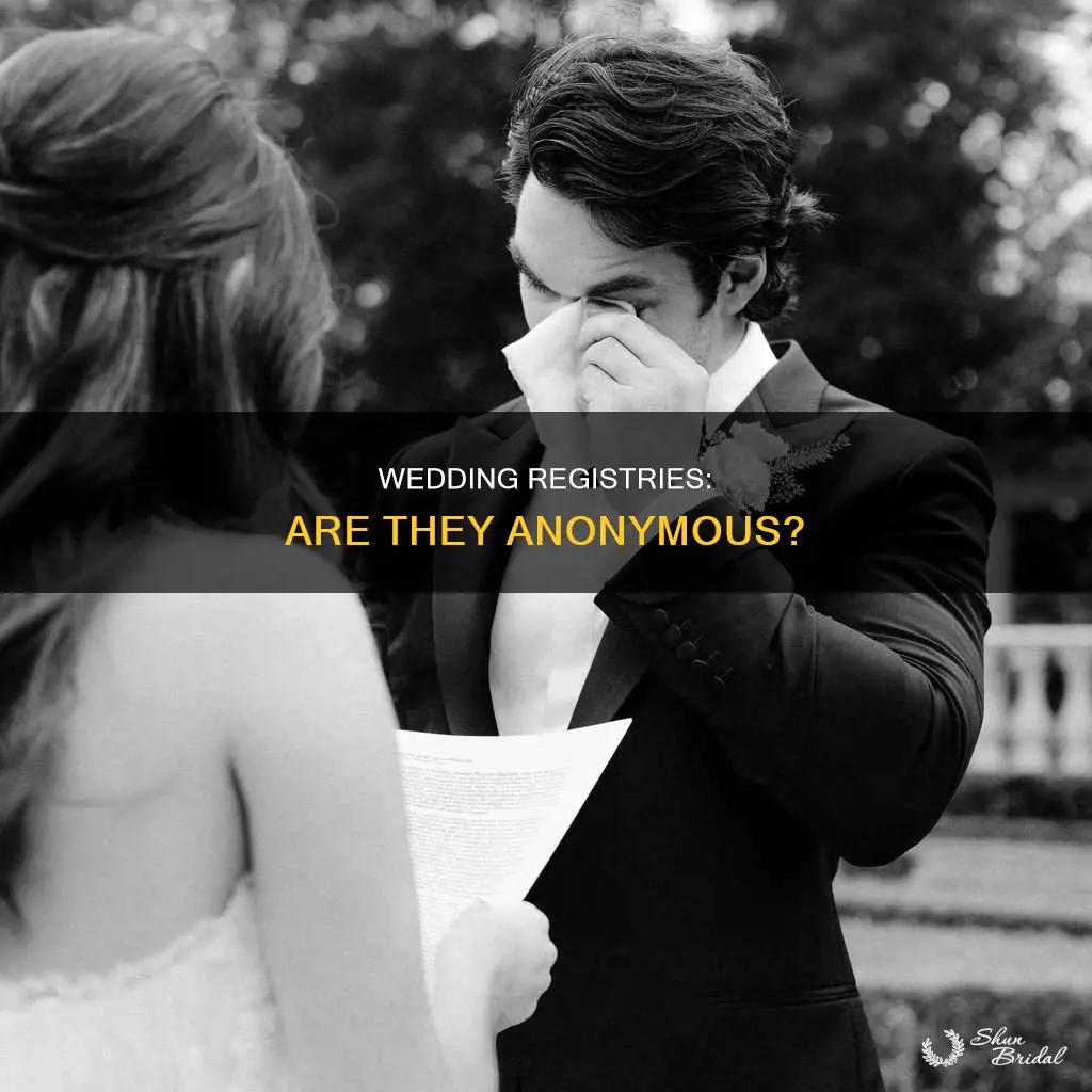 are wedding registries anonymous