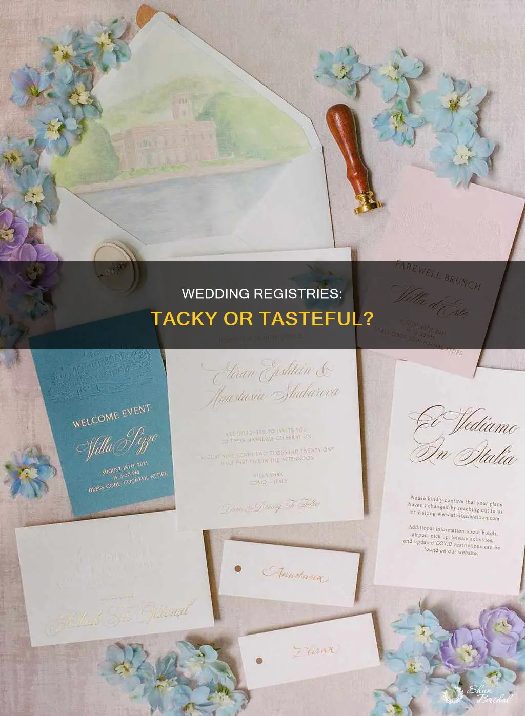 are wedding registries tacky