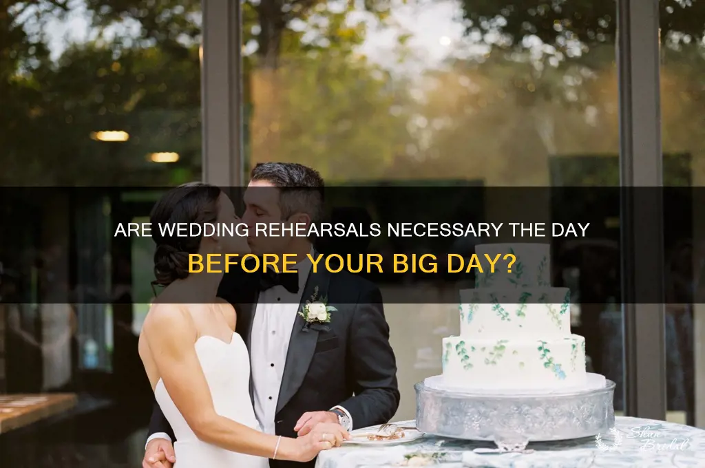 are wedding rehersals the day before the wedding