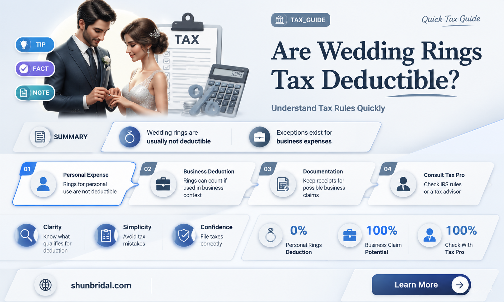 are engagement rings and wedding rings tax deductable