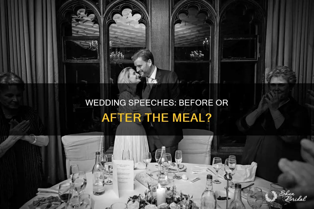 are wedding speeches after the meal