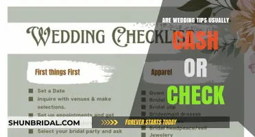 Wedding Tips: Cash or Check?