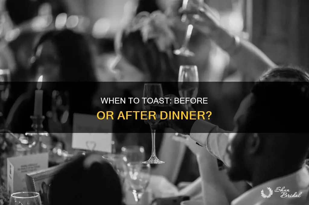 are wedding tost before or after dinner