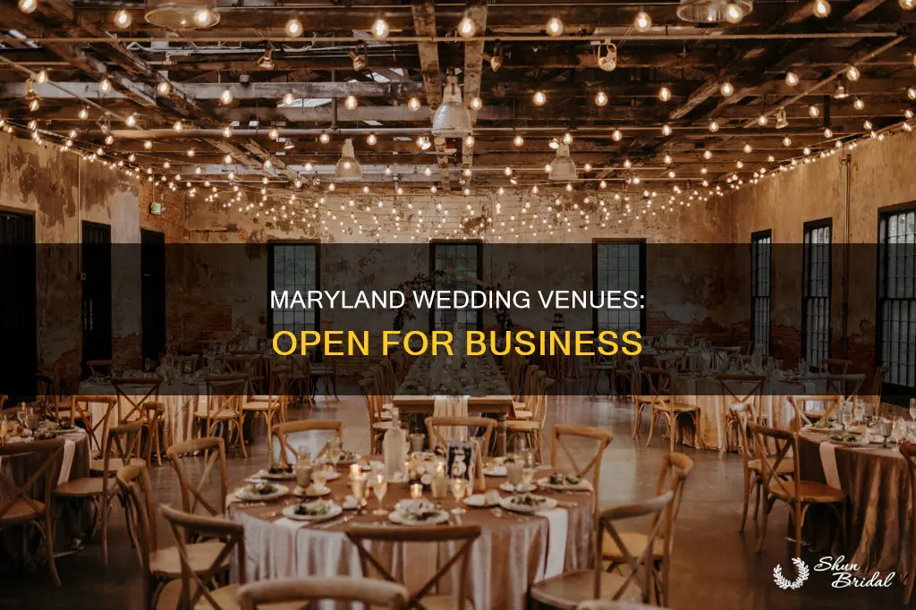 are wedding venues open in maryland