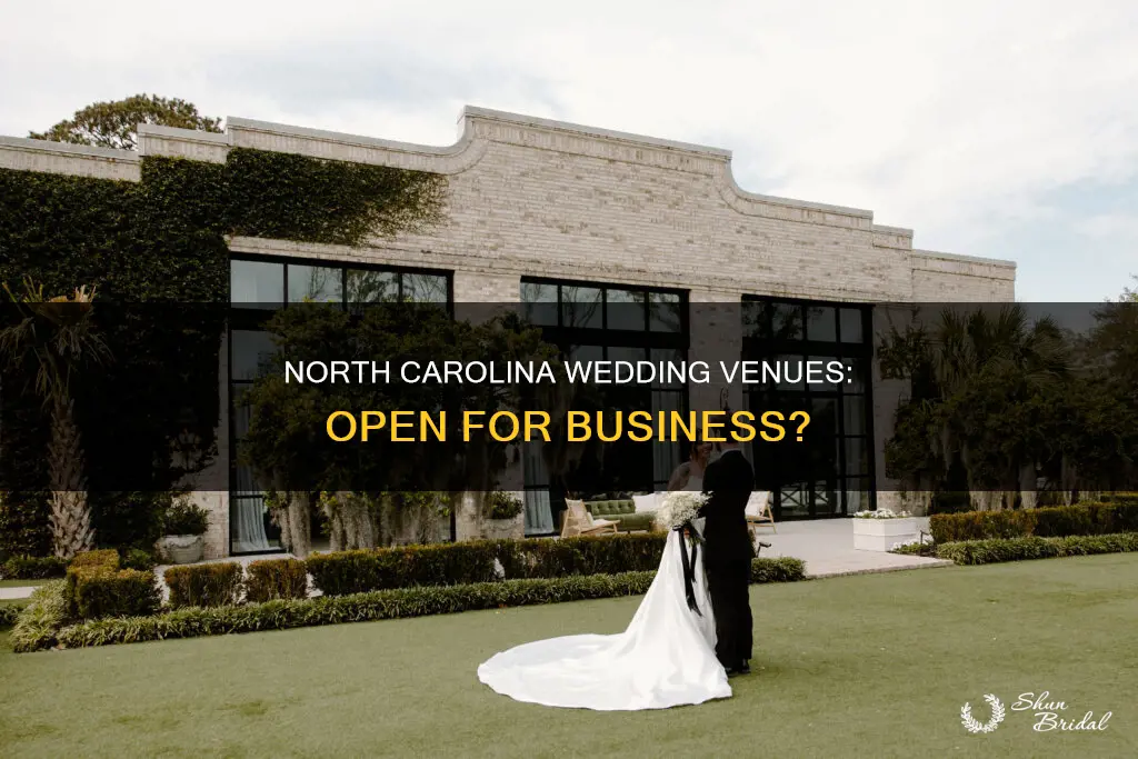 are wedding venues open in North Carolina